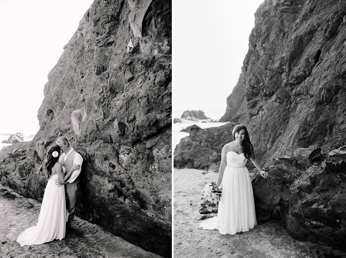lincoln city roads end beach wedding photography